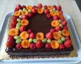 Tort kwadratowy z owocami krok przepisu 7 zdjęcie