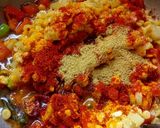 A picture of step 1 of Chanadal with plain rice.