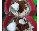 A picture of step 1 of Dark Chocolate Cake.