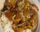 A picture of step 6 of Katsu Don.