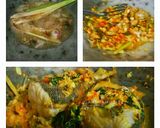 Foto langkah ke 3 dari resep Pepes: Ikan Woku Daun Ubi/Singkong (Pedas).