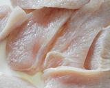 A picture of step 1 of Sautéed Chicken Breast For Bento Or Lunch.