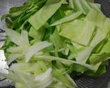 A picture of step 2 of Pork and Cabbage Stir-Fry with Yuzu Pepper.
