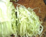 A picture of step 1 of Hiroshima-style Okonomiyaki made with Two Pans.