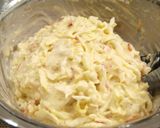 A picture of step 3 of Fluffy Kansai-Style Okonomiyaki with Cabbage and Nagaimo.