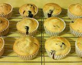 A picture of step 7 of Low Fat Cran-Blueberry Muffins.