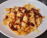 A picture of step 3 of My Chips Melted Cheese and BBQ Sauce. 🤗#Lunch#Sidedish.