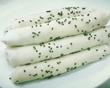 A picture of step 4 of Kanya's fish rolls.