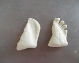 A picture of step 2 of Dinosaur Bread Triceratops.