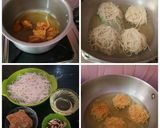 A picture of step 1 of Sweet noodles tikki.