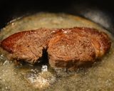 A picture of step 2 of Beef Filet with Green Peppercorn Sauce.