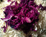 A picture of step 2 of sweet and sour cabbage.