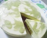 A picture of step 12 of Great As A Gift Matcha Marbled Unbaked Cheesecake.