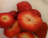 A picture of step 1 of Strawberry Yoghurt Ice very scrumptious & low calorie.