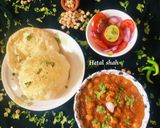 A picture of step 11 of Chole Bhature.