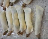 A picture of step 2 of Crispy Shrimp and Shiso Leaf Gyoza Rolls.