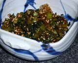 A picture of step 8 of Refreshing Daikon Radish Leaves (or Turnip Greens) and Jako Fish.