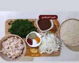 عکس مرحله 1 از دستور پلو میگو با ته دیگ سیب زمینی
