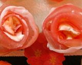 A picture of step 5 of Flower Shaped Appetizers! Easy Cured Ham and Cream Cheese Roses.