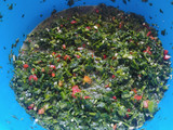 سمك مشوي محشي بثوم والبقدونس والفلفل وزيت الزيتون 🐟🧄🌶️🫑