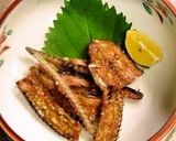 A picture of step 5 of Pacific Saury Bones Soaked in Sake (Horse Mackerel or Sardines are OK too).