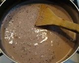 A picture of step 4 of Chocolate Blancmange with Cherry Sauce.