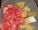 A picture of step 1 of Watermelon and pineapple.