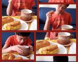 A picture of step 4 of GEROMEs Scrambled Egg Croissants.