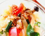 A picture of step 10 of Rice Salad with Tomatoes, Shimeji Mushrooms, and Watercress.