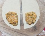 A picture of step 3 of Punjabi samosa from leftover rice.