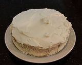 A picture of step 16 of Vanilla / Peanut Butter Ice Cream Cake with a Crispy Crust and Whipped Cream Topping With Creamy Crispy Chicolate Bark.