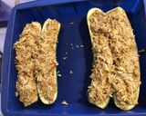 Une image de l'étape 11 de Courgettes farcies au riz,thon,épices et parmesan.
