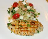A picture of step 3 of Grilled Chicken Breast with Quinoa Tabbouleh.