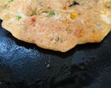 A picture of step 3 of Oats veggies chilla.