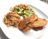 Foto del paso 7 de la receta: Patacones con pollo y vegetales 🌮