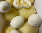 A picture of step 2 of Thabi’s potatoes salad.