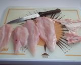 Foto del paso 1 de la receta: Parejitas de pechuga de pollo rellenas y crujientes