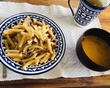 A picture of step 9 of Mushroom pasta.
