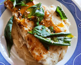 Foto del paso 6 de la receta: Bacalao skrei sobre parmentier de yakiniku con salsa de naranja y mantequilla