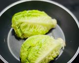 A picture of step 1 of Tudela Lettuce Hearts with Escalivada and Mackerel.