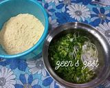 A picture of step 1 of Onion and Spinach Fritters.