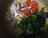 A picture of step 3 of Cheesy Daliya Omlette.