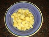 Ensalada de papas, huevo y salchichas
