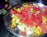 A picture of step 1 of Splash fruit salad.