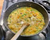 Une image de l'étape 14 de Gratin de spätzles à l’ananas, fromage et petits légumes.