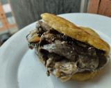 Foto del paso 4 de la receta: Arepa🥙rellena de calabacines y berenjena🍆con queso crema🧀