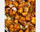A picture of step 8 of Paneer Chilli.