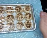 A picture of step 8 of Cinnamon rolls with nutella frosting.