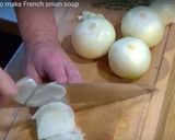A picture of step 1 of French Onion Soup.