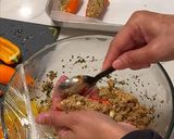 A picture of step 5 of Stuffed baby peppers with date couscous and feta.
